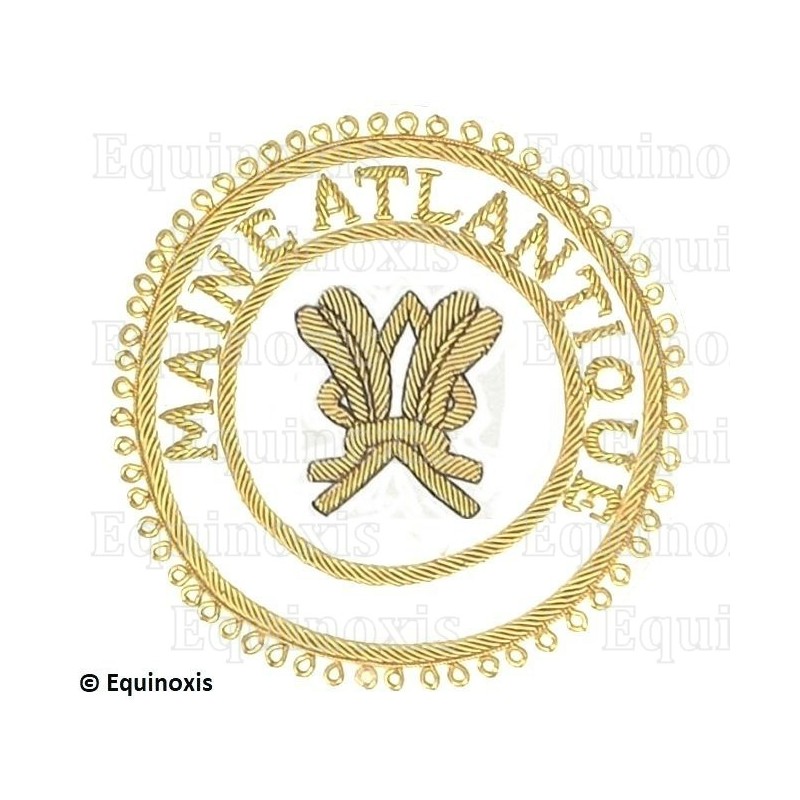 Badge / Macaron GLNF – Grande tenue provinciale – Grand Secrétaire – Maine Atlantique – Brodé main
